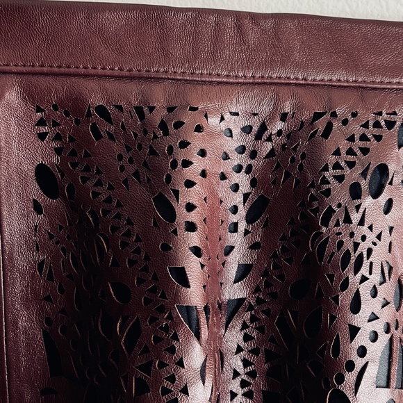 Parker "Filomenia" Perforated Leather Skirt - Picture 10 of 15